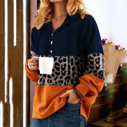 Dam Stjärntryck Jul Print Knappar V Neck Pullover