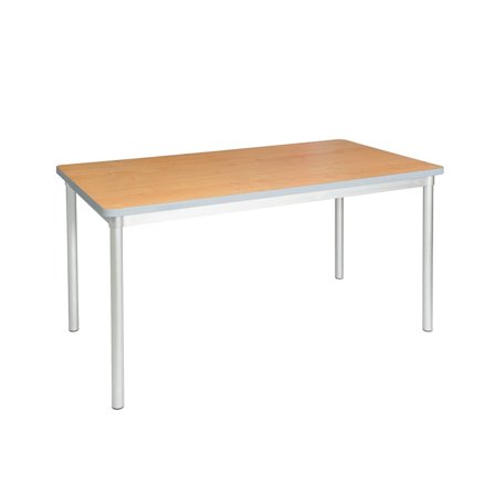 School dining table ENVIRO, 1400x750x710 mm, beech, silver