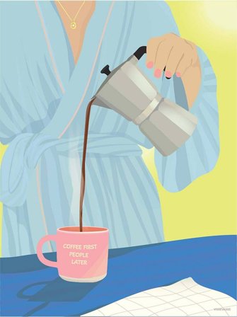ViSSEVASSE Plakat Coffee First People Later, Tøj & Bolig, Boliginteriør, Plakater & Rammer