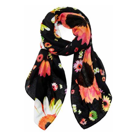Desigual, Silky Scarves Zwart, Dames, Maat:ONE Size