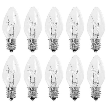10 kpl Koti-Vaihtolamput C7 Lamput E12 Lamput Sähköikkuna-Kynttilälampuille