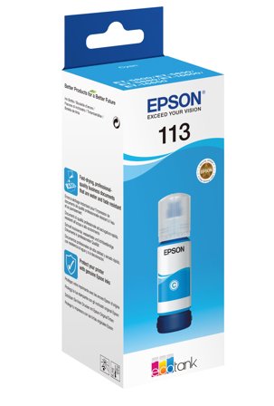Epson EcoTank 113 - cyan - original - blekkrefill