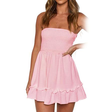 Kvinnor Fritidsklänningar Ärmlös Kjol Casual