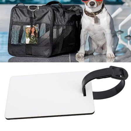 10 stk. Sublimering Bagagemærker Hvid MDF Dobbeltsidet Printbar Øjnefangende Blanke Bagagemærker til DIY Rejse Kuffert Tasker A1