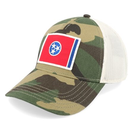 American Needle - Camo Trucker Cap - Tennessee Twill Valin Ptch Ivory/Camo Trucker @ Hatstore