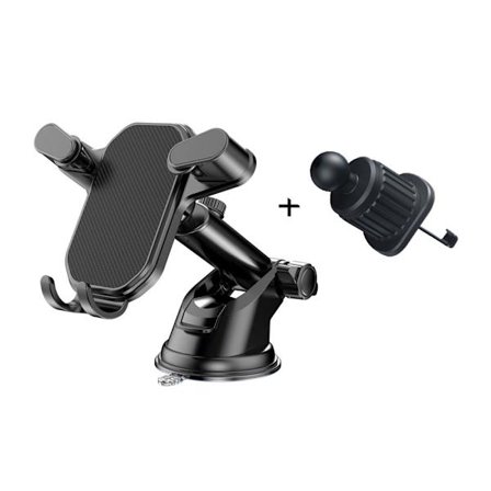 2-i-1 Biltelefonholder med Stor Sugekop og 360 Graders Roterbar Navigation
