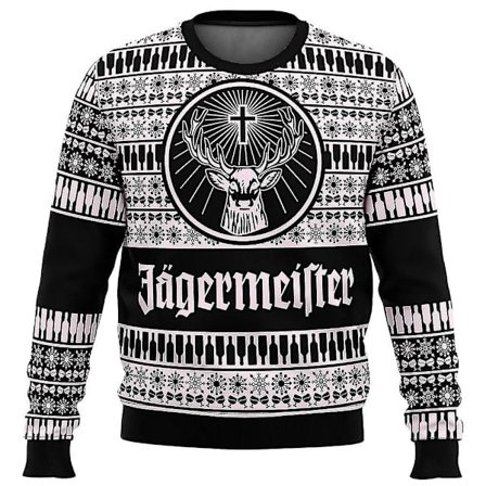 Jägermeister Jule Sweater Pullover Herre 3D Sweater Toppe-A
