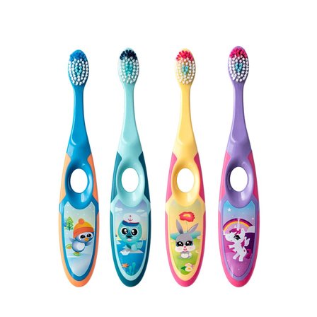 Jordan Tandbørste Step 2 Børn 3-5 år - 1 stk (Asst. farver), Medicin & Pleje, Tandpleje Til Børn, Børnetandbørster