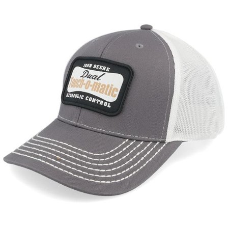 John Deere - Grå trucker Keps - Vintage Touch-o-matic White/Grey Trucker @ Hatstore