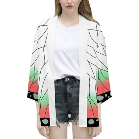 Cosplay Demon Vanquisher Killer Hashira Kimono – Premium japansk kostume Kimono Halloween-kostume til unisex voksen Shinobu Kocho Medium