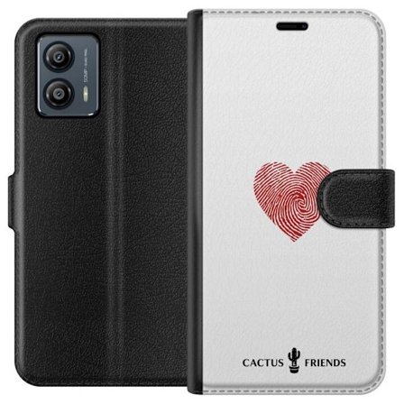 Yhteensopiva Lompakkokotelo Motorola Motorola Moto G53 Cactus and Friends - Fingerprint Love