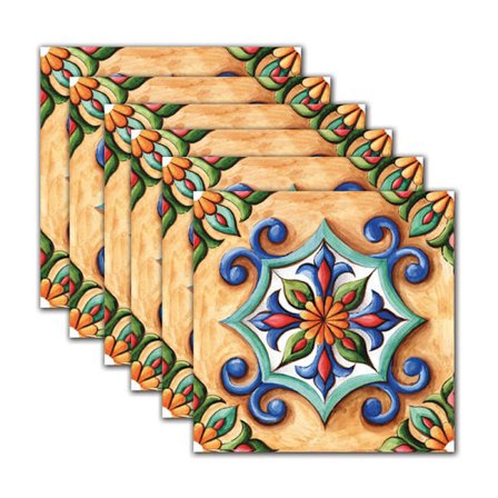 6 st/set 20 20cm Multifunktionell Självhäftande PVC Kakel Golv Klistermärken