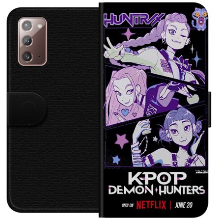 Yhteensopiva Lompakkokotelo Samsung Galaxy Note20 Kpop Demon Metsästäjät Huntrix Juliste Mira Zoey Rumi Violetti Tähti Hehku