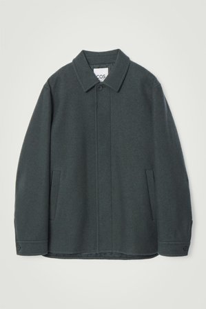 COS Homme Veste En Laine Feutrée in Vert