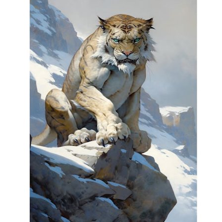 Tiger Diamantmålningskit - Fantasy Djur 5D Full Drill Broderi Heminredning