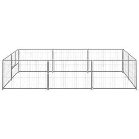 Vidaxl Hundgård Silver 6 M² Stål Silver