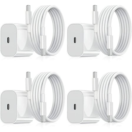 4-pack - Laddare för Samsung - Snabbladdare - Adapter + Kabel 20W Vit one size (NT) 4-Pack Samsung 4-Pack Samsung
