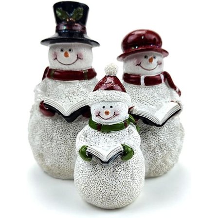 Snögubbe Familj Figur Dekoration Jul Ornament Samling Harts Figurer Hylla Sitters Hem Dekorationer Hylla Visar