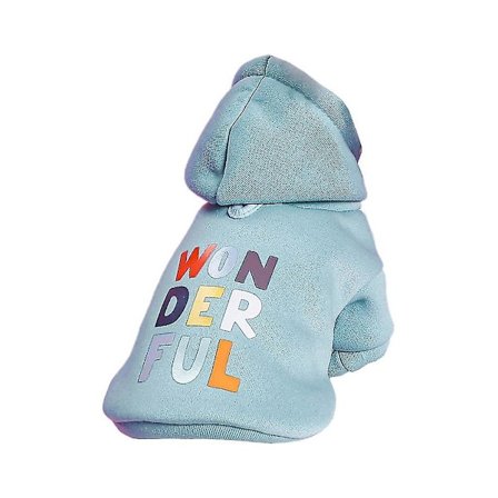 Bløde hættetrøjer til kæledyrshunde, vidunderlige bogstavstryk, pullover med lukning