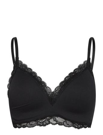 Bra Mynta Seamless W Lace Black Lindex