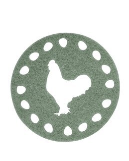 Glasunderlägg/dekoration Påskhöna 4-pack Grön - Påsk - Noble House