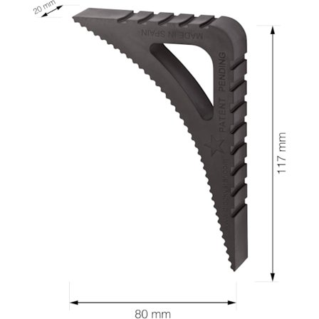 Vinduesstopper til Indendørs og Udendørs - 2 Pak i Sort - Åben Dør Gummi Dørstopper - Åben Vinduesblok - Plastik Dørstopper