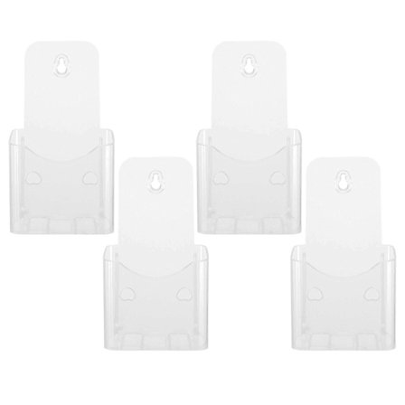 4 stk Klare Akryl Brosjyreholdere Akryl Brosjyrestativer Brosjyrevisningsholder