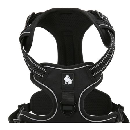 Svart, M-Holdbar Hunde Sele Vest med Justerbar Polstret Sikkerhet 3M Reflekterende Sele for Mellomstore/Små Store Hunder