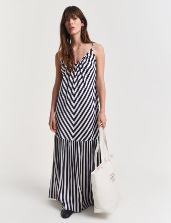 GANT Maxi Chevron Striped Strap Dress - Multi/patterned - 36