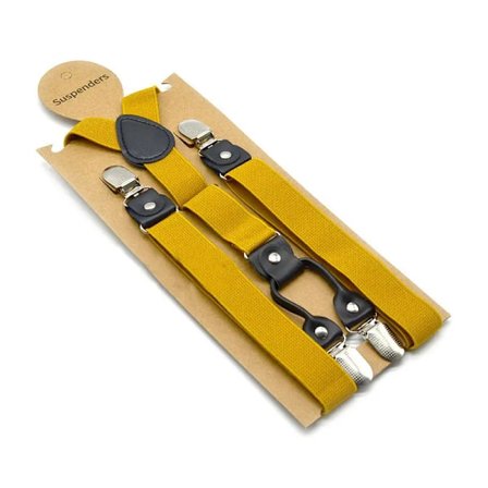 120 cm Svarta Hängslen för Män Justerbara Elastiska Herrhängslen med 4 Clips