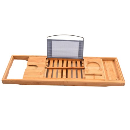 69,5x22,5 cm Badekarbrett Bambus Enkelt Uttrekkbart Solid Badekarholder for Hjemmebad