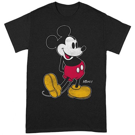 Disney Unisex Vuxen Classic Kick Musse Pigg T-Shirt XL Svart/