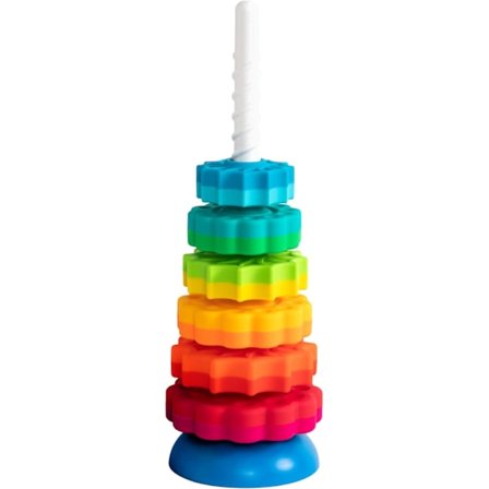 Snurreleke, stableleke for babyer, fargerik utviklingsleke, tvinnende leke, pedagogisk leke for 12 måneder og eldre