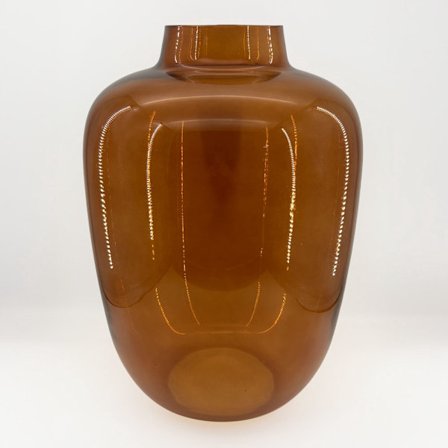 Glasvase, Karamel, 34x34x48 cm