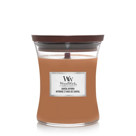 Woodwick Hourglass Candles Santal Myrrh 275g - Candela Profumata