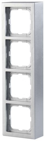 ABB Impressivo Förhöjningsram aluminium 4-fack, Strömbrytare & vägguttag