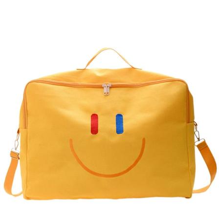 Børne Børnerygsæk Småbørn Skoletaske Smiley Face Stor Kapacitet Lærred Skulder Bærbar opbevaring Yellow