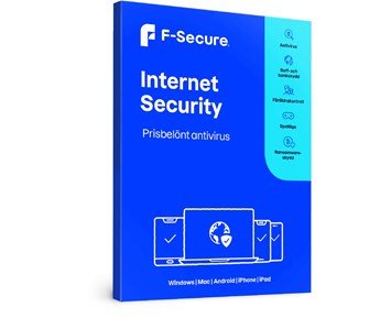 F-Secure-Internet Security (1 year, 5 devices-Internet Security – antivirusprogram for alle enheter-Software-Antivirusprogrammer