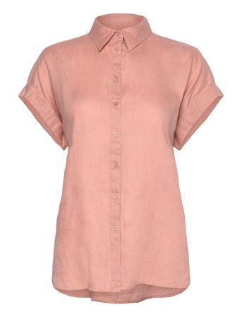 Relaxed Fit Linen Short-Sleeve Shirt Pink Lauren Ralph Lauren