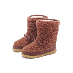 Donsje Amsterdam Brown Curly Sheep Wool Irfi Lining Bear Boots 29 EU - Boots - 29 EU - Brown