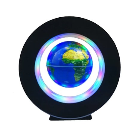 Magnetisk Levitation Globe LED Världskarta Roterande Globe Ljus Sängbord Ljus