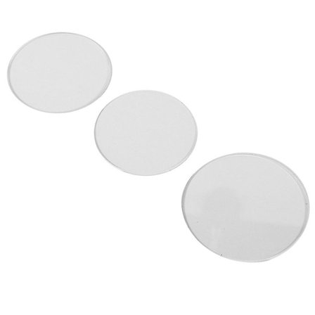 3 st Genomskinliga Runda Urglas Ersättningsset (35mm, 36mm, 40mm){h}