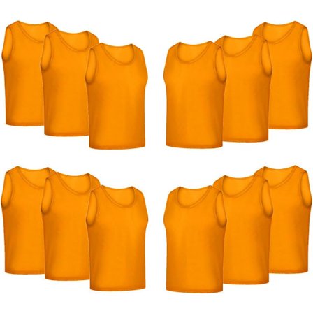 Jalkapallon harjoitusliivi lapsille ja aikuisille - Joukkueharjoitusliivit oranssi[YDE]