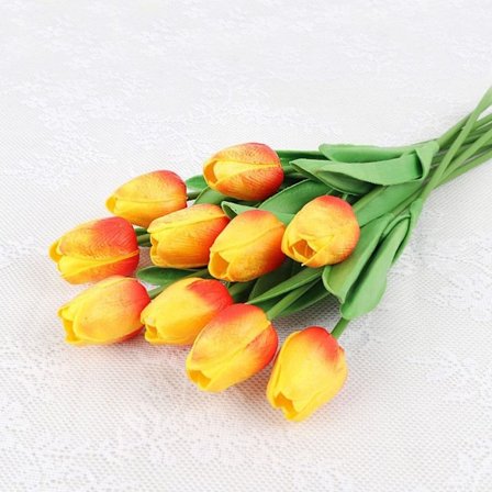 Kunstige Silke Tulipaner ORANSJE