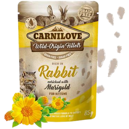 Carnilove - Kattepung Kanin beriket med ringblomst for kattunge 85g - Katt - Kattefôr & kattemat - Våtfôr og våtmat - ZOO.no