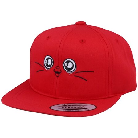 Kiddo Cap - Rood snapback Cap - Kids Happy Eyes Red Snapback @ Hatstore