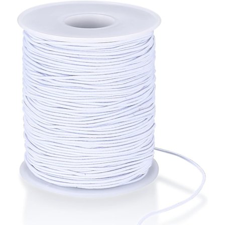 Elastisk perlesnor, 1 mm x 100 m elastisk tråd, snorkabel, perlesnor, makramétråd, strikk for DIY-halskjeder, håndverk, armbånd, smykker