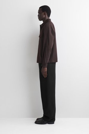 COS Men's Overshirt In Cotone Dal Taglio Rilassato in Marrone