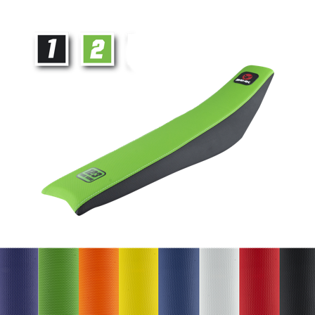 24MX Tvåfärgat Personaliserat Sadelöverdrag Namn/Nummer - Husaberg FS570 2010-2011