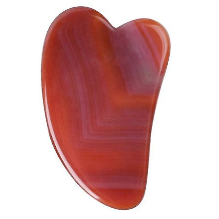 1 stk Rød Agat Skrab Plade Massage Plade Gua Sha Bræt Krops Skrab Bræt